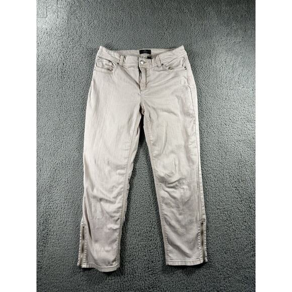 Chicos So Slimming Jeans Women 1 Mid Rise Ankle Zip Boho Feminine Cottagecore - Picture 1 of 10